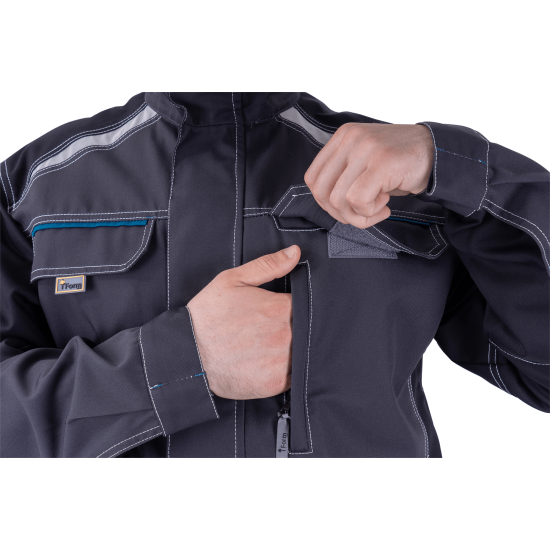 Куртка "ТУРБО SAFETY" цв.серый-черный
