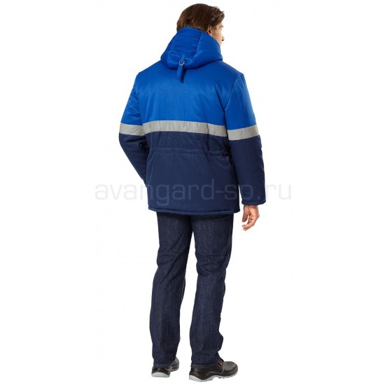 Куртка "Орион" синий с васильковой отделкой