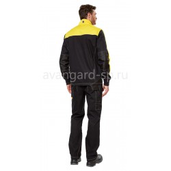 Куртка "Старт" черный с желтым