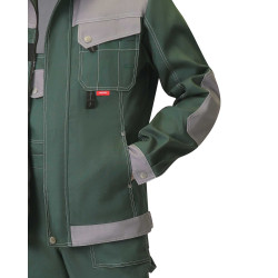 Куртка "СИРИУС-ВЕСТ-ВОРК" зеленая со ср.серым