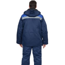 Куртка "Бригада"  синий с васильковой отделкой