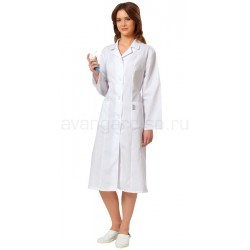 Халат с рельефами белый Халат с рельефами белый