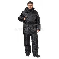 Костюм СИРИУС-БЕЗОПАСНОСТЬ куртка, п/к черный Костюм СИРИУС-БЕЗОПАСНОСТЬ куртка, п/к черный