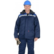 Куртка "Бригада"  синий с васильковой отделкой