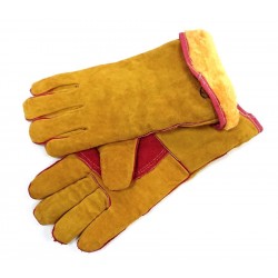 Краги зимние особо прочные, 35 см, желтый/красный, иск. мех Краги зимние особо прочные, 35 см, желтый/красный, иск. мех