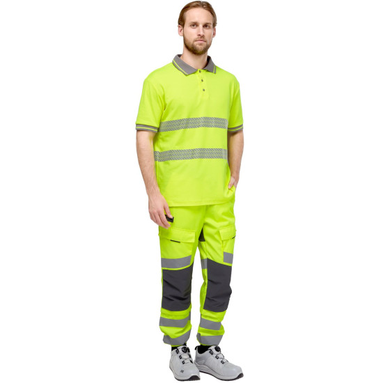 Футболка-поло сигнальная "Фликер" фл.-желтая