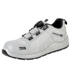 Полуботинки "Капер" с системой быстрой шнуровки, цв. светло-серый, КП, ПУ/ПУ