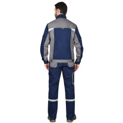 Куртка "СИРИУС-СТАН" синяя со средне-серым и лимонной отделкой Куртка "СИРИУС-СТАН" синяя со средне-серым и лимонной отделкой