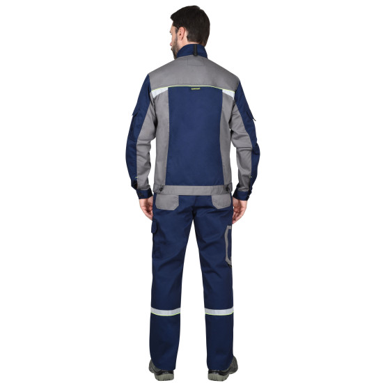 Куртка "СИРИУС-СТАН" синяя со средне-серым и лимонной отделкой Куртка "СИРИУС-СТАН" синяя со средне-серым и лимонной отделкой