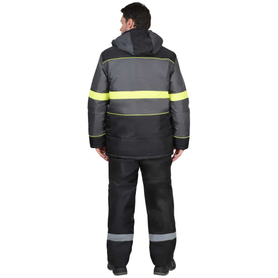 Куртка "СИРИУС-НОРД ДВ" черная с т.серым и лимонным Куртка "СИРИУС-НОРД ДВ" черная с т.серым и лимонным