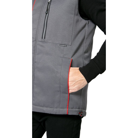 Жилет "Авангард" цв.серый-красный