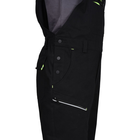 Костюм "СИРИУС-ДЕКСТЕР" п/к черный с лимонной отделкой, тк. стрейч с ВО