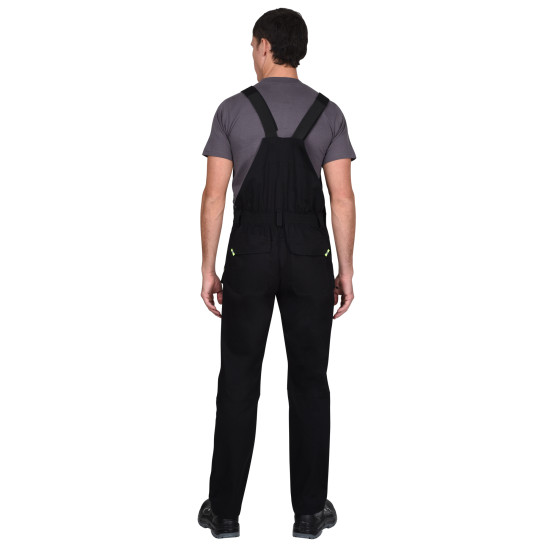 Костюм "СИРИУС-ДЕКСТЕР" п/к черный с лимонной отделкой, тк. стрейч с ВО