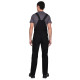 Костюм "СИРИУС-ДЕКСТЕР" п/к черный с лимонной отделкой, тк. стрейч с ВО