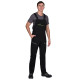 Костюм "СИРИУС-ДЕКСТЕР" п/к черный с лимонной отделкой, тк. стрейч с ВО