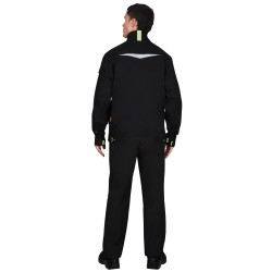 Костюм "СИРИУС-ДЕКСТЕР" п/к черный с лимонной отделкой, тк. стрейч с ВО