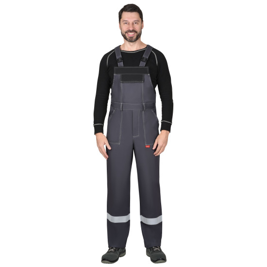 Костюм сварщика "СИРИУС-ГЕРКУЛЕС" с п/к т.серый с черным, СОП 50мм