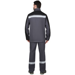 Костюм сварщика "СИРИУС-ГЕРКУЛЕС" с п/к т.серый с черным, СОП 50мм