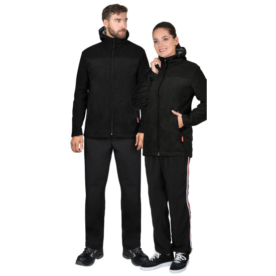 Куртка "СИРИУС-ТЕХНО" (флис дублированный) черная