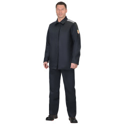 Костюм сварщика "СИРИУС-РИГЕЛЬ-РОСС" брюки, черный с серым