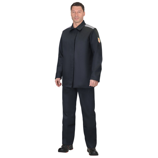 Костюм сварщика "СИРИУС-РИГЕЛЬ-РОСС" брюки, черный с серым