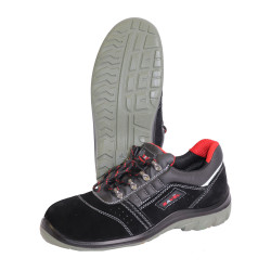 Полуботинки "УНИВЕРСАЛ" замша (черные), ПУ-ПУ