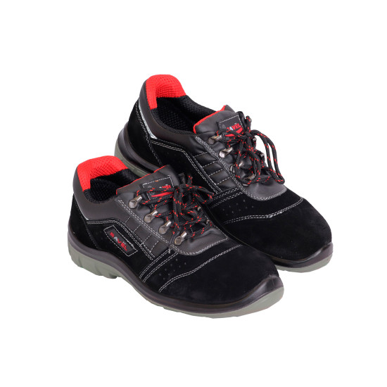 Полуботинки "УНИВЕРСАЛ" замша (черные), ПУ-ПУ