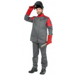 Костюм сварщика "Баклер" с пк цв. серый-красный
