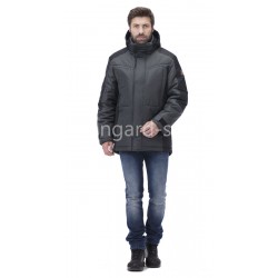 Куртка "Корсар" серая с черной отделкой