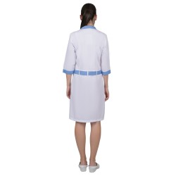 Халат "СИРИУС-ЕВА" женский белый с голубым Халат "СИРИУС-ЕВА" женский белый с голубым