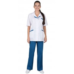 Костюм "СИРИУС-ЛИЗА" белый с тёмно-бирюзовым 