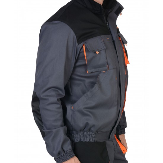 Куртка "СИРИУС-МАНХЕТТЕН" т.серый с оранж. и черным