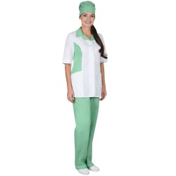 Костюм "СИРИУС-ФЛОРЕНЦИЯ" белый с салатовым