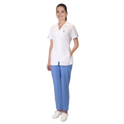 Костюм "СИРИУС-ЛИРА" белый с голубым