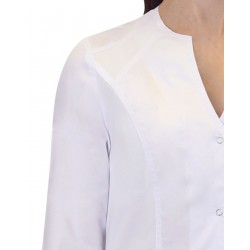 Халат "СИРИУС-СТЕЛЛА" белый с трикотажной вставкой Халат "СИРИУС-СТЕЛЛА" белый с трикотажной вставкой