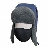 Шапка-ушанка "Антифрост"(с маской)  синяя