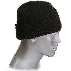 Шапка трикотажная зимняя на синтепоне (120 гр/м2) черная Шапка трикотажная зимняя на синтепоне (120 гр/м2) черная