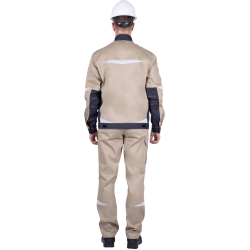 Куртка "ТУРБО SAFETY" цв.бежевый-т.серый Куртка "ТУРБО SAFETY" цв.бежевый-т.серый