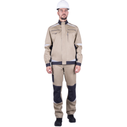 Куртка "ТУРБО SAFETY" цв.бежевый-т.серый Куртка "ТУРБО SAFETY" цв.бежевый-т.серый