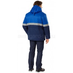 Куртка "Орион" синий с васильковой отделкой